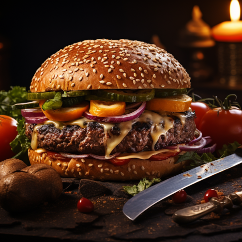 Savory Gourmet Sesame Hamburger Delight